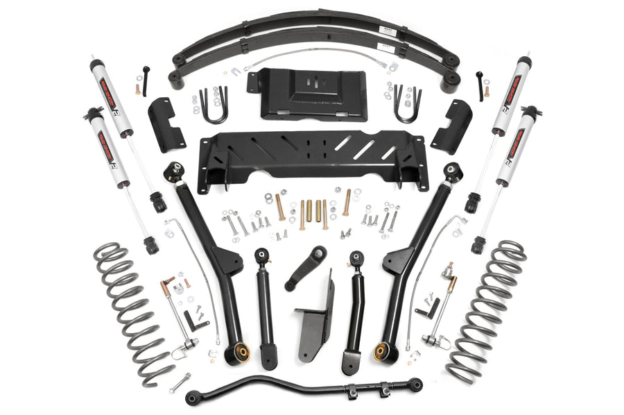 Rough Country - 4.5 Inch Lift Kit - Long Arm - RR Leaf'S - NP242 - V2 - Jeep Cherokee XJ (84-01)